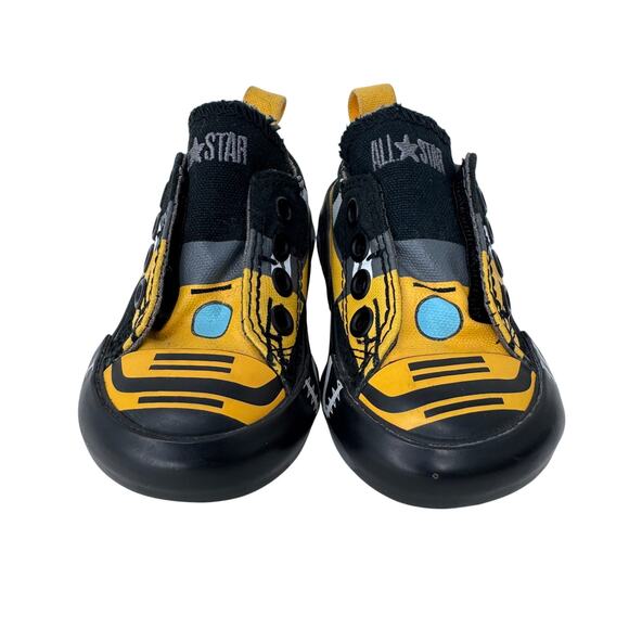 Converse All Star Construction Truck Low Top Sneakers Toddler 3 Yellow Black - Picture 4 of 10